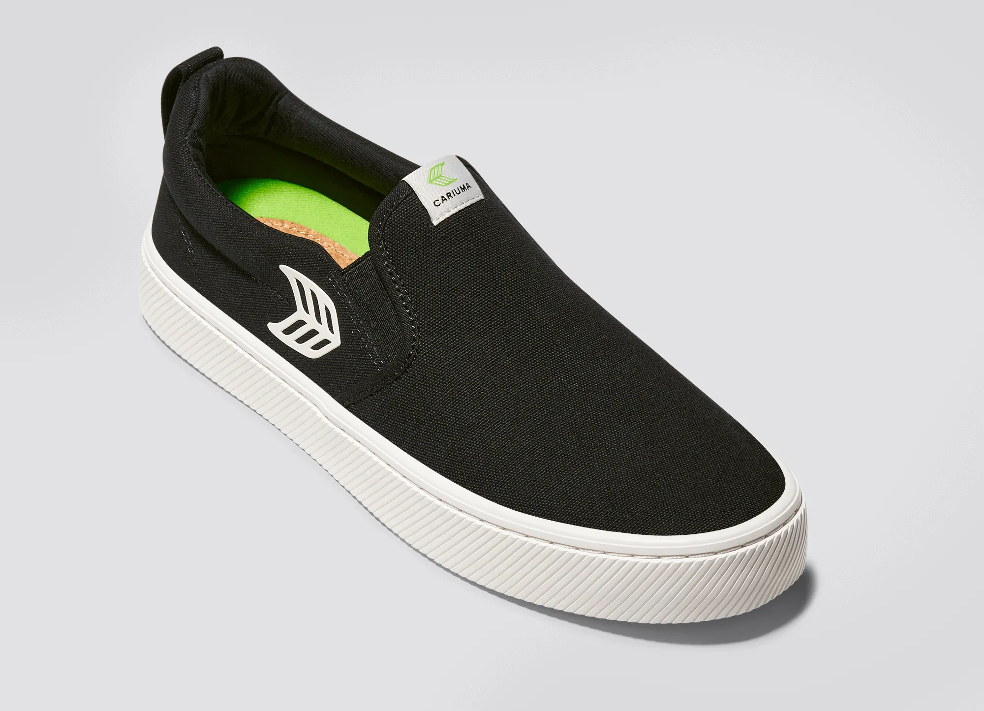 SLIP ON Black Canvas Off-White Logo Sneaker Women sold by Cariuma product image thumbnail 4