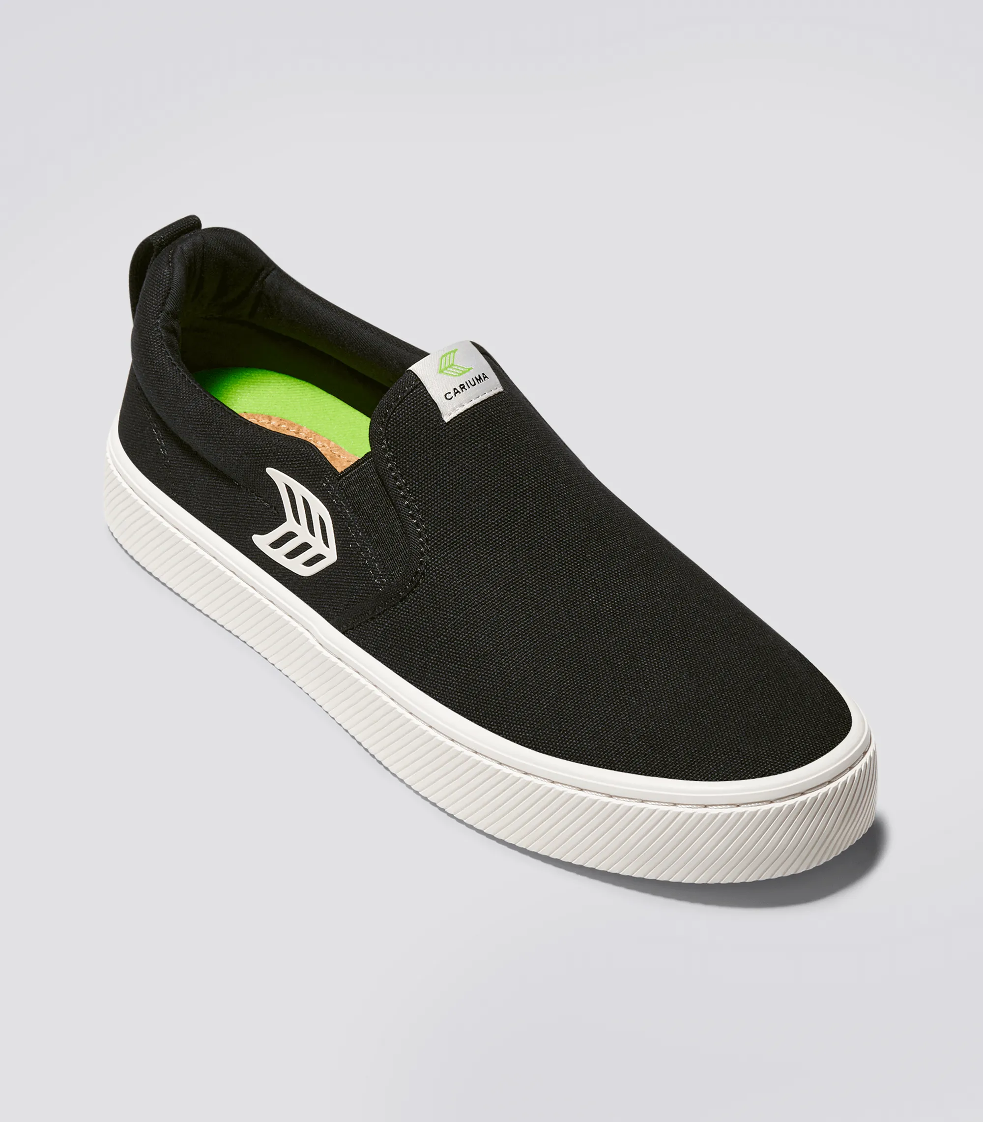 SLIP ON Black Canvas Off-White Logo Sneaker Women sold by Cariuma product image thumbnail 2