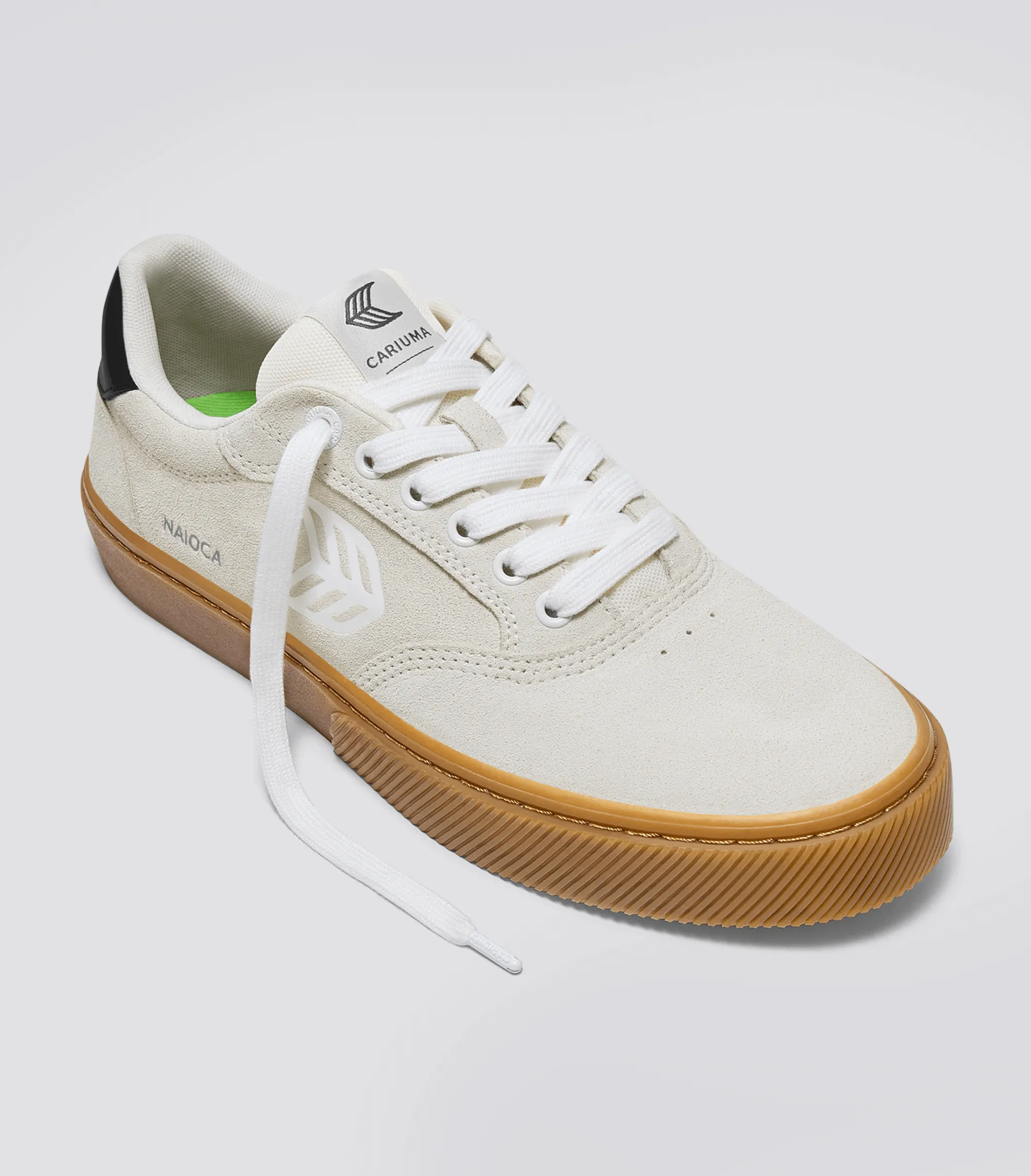 NAIOCA Gum Vintage White Suede Off-White Logo Black Sneaker Men sold by Cariuma product image thumbnail 2