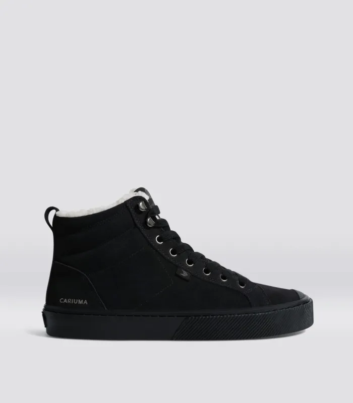 OCA Therma High Hooks All Black Suede Boot Men sold by Cariuma