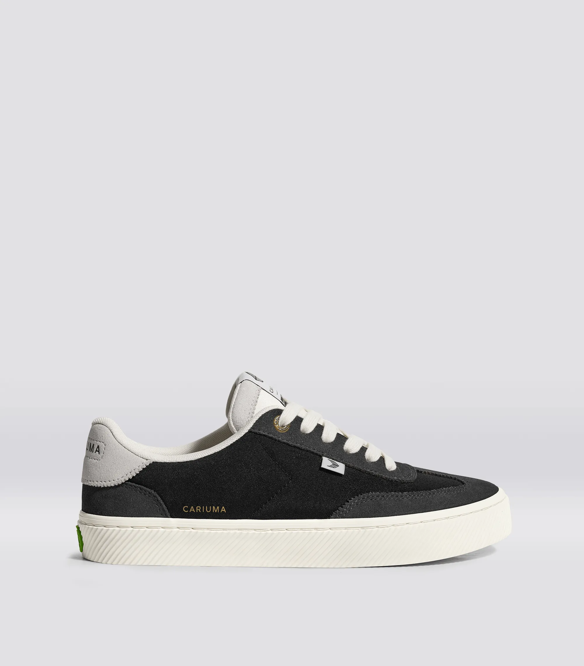 TOCA Ash Grey Suede Black Nylon Sneaker Men sold by Cariuma