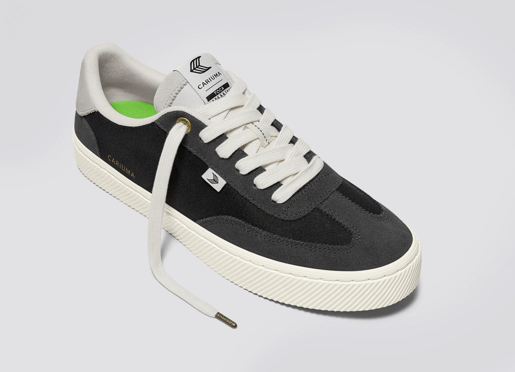 TOCA Ash Grey Suede Black Nylon Sneaker Men sold by Cariuma product image thumbnail 4