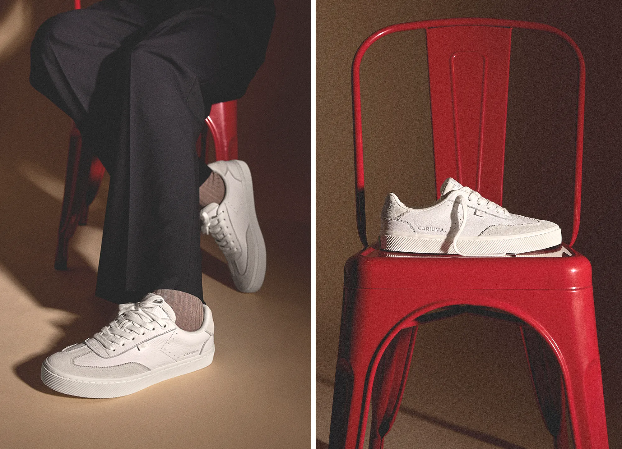 TOCA Gum White Premium Leather Plaza Taupe Suede Dark Khaki Sneaker Men sold by Cariuma product image thumbnail 5