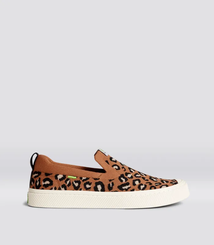 IBI SLIP-ON Leopard Print Knit Sneaker Women sold by Cariuma