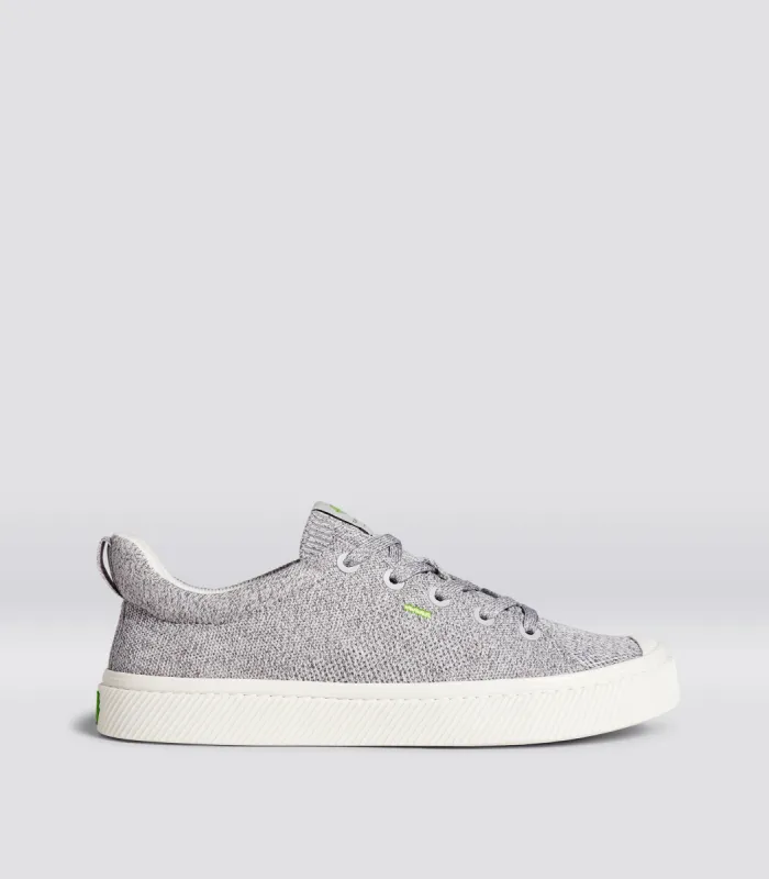 IBI Low Stone Light Grey Knit Sneaker Men made by Cariuma