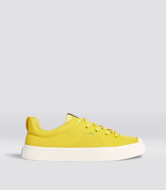 IBI Low Sun Yellow Knit Sneaker Men made by Cariuma