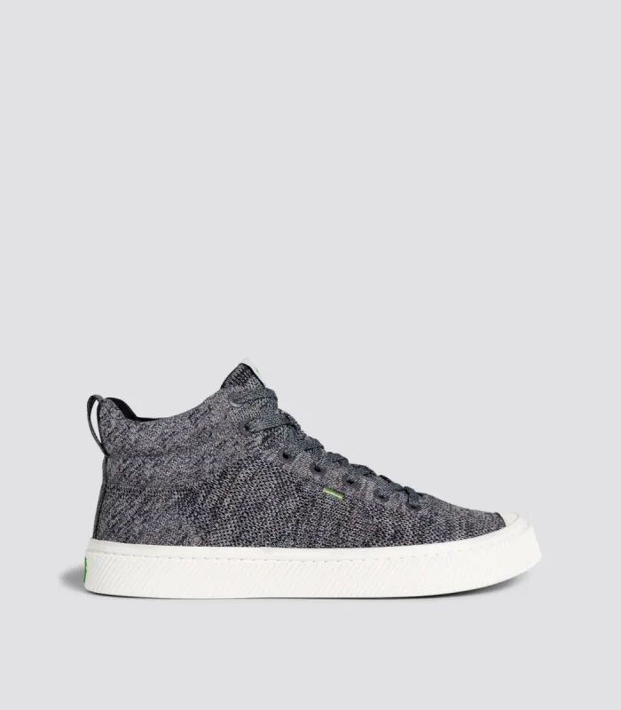 IBI High Stone Grey Knit Sneaker Men made by Cariuma