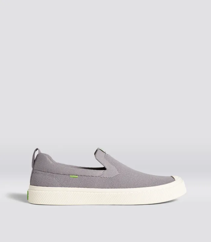 IBI SLIP-ON Light Grey Knit Sneaker Men made by Cariuma