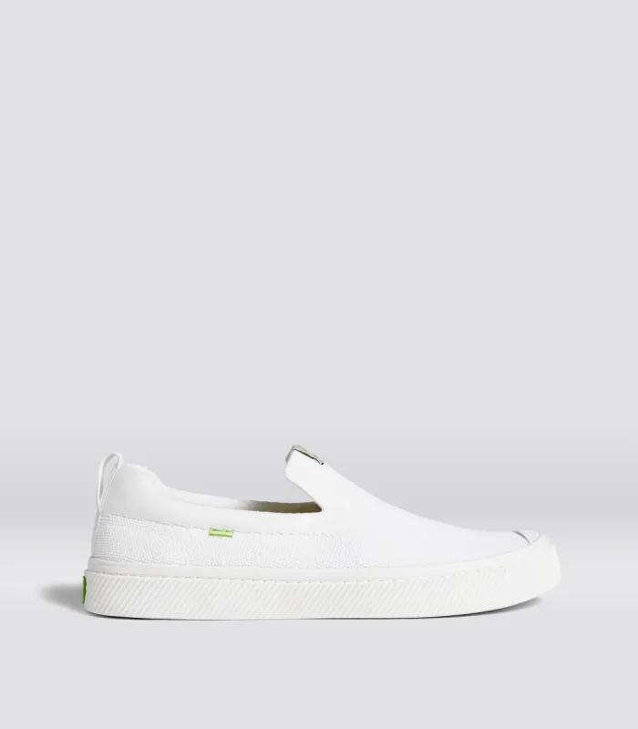 IBI SLIP-ON White Knit Sneaker Women sold by Cariuma