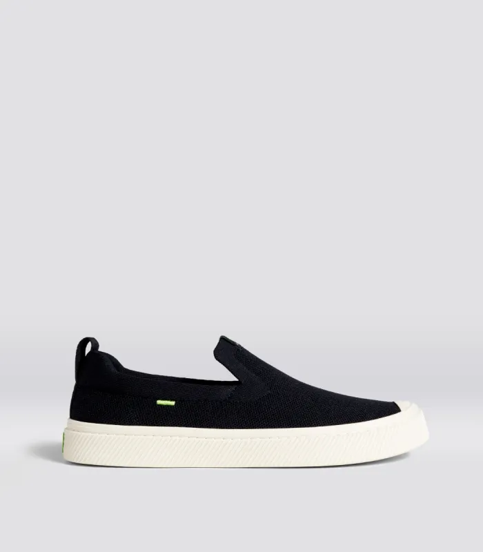 IBI SLIP-ON Black Knit Sneaker Men made by Cariuma