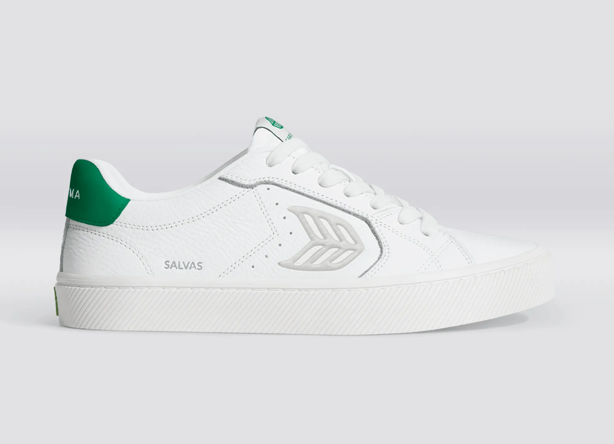 SALVAS White Premium Leather Ice Logo Green Sneaker Women sold by Cariuma product image thumbnail 3