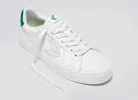 SALVAS White Premium Leather Ice Logo Green Sneaker Men sold by Cariuma