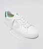 SALVAS White Premium Leather Ice Logo Green Sneaker Men sold by Cariuma