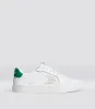 SALVAS White Premium Leather Ice Logo Green Sneaker Men sold by Cariuma