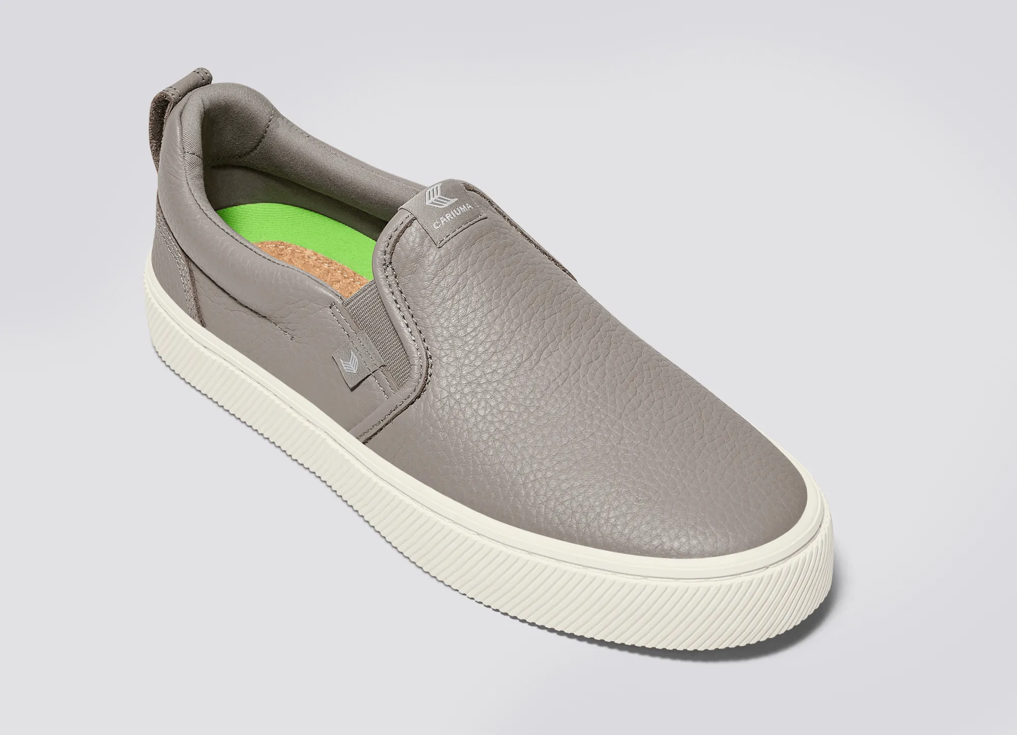 SLIP-ON Grey Premium Leather Sneaker Men sold by Cariuma product image thumbnail 4
