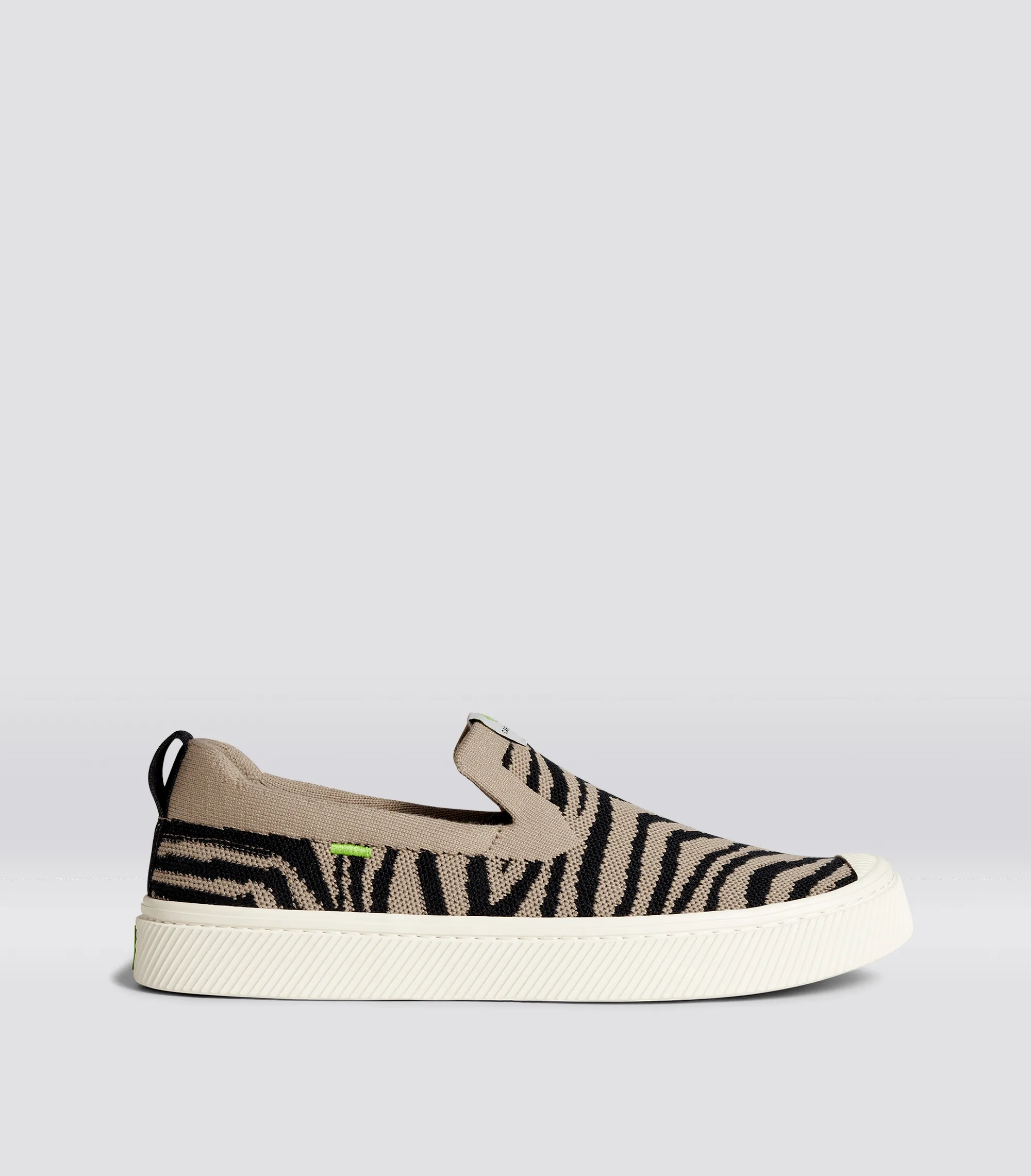 IBI SLIP-ON Zebra Print Knit Sneaker Men sold by Cariuma