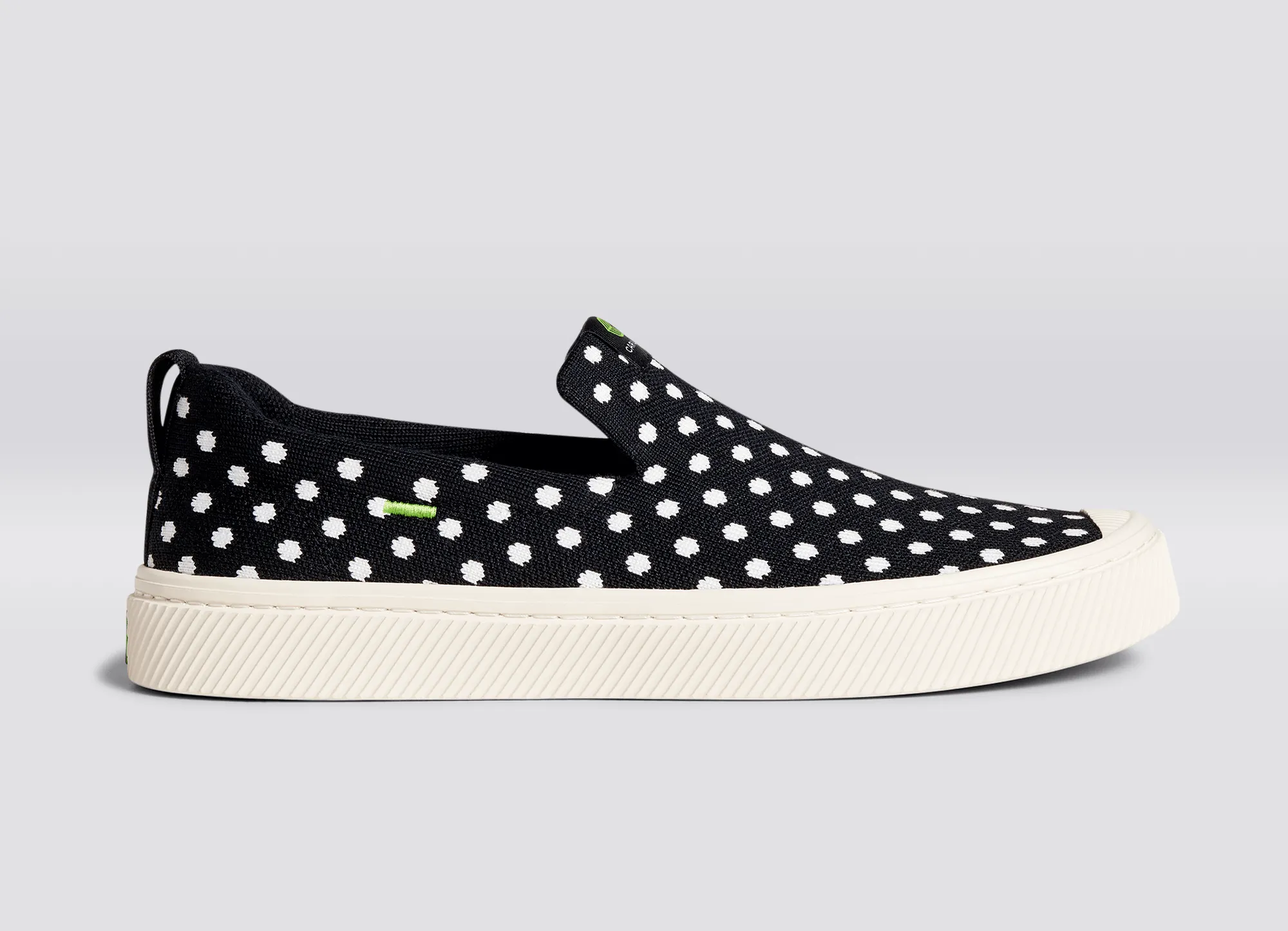 IBI SLIP-ON Black Knit White Polka Dots Sneaker Men sold by Cariuma product image thumbnail 3