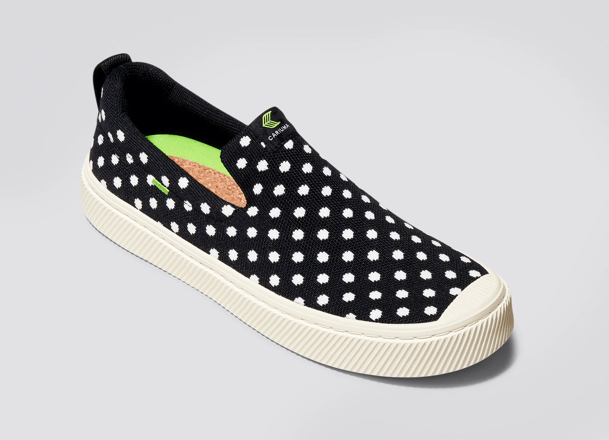 IBI SLIP-ON Black Knit White Polka Dots Sneaker Men sold by Cariuma product image thumbnail 5