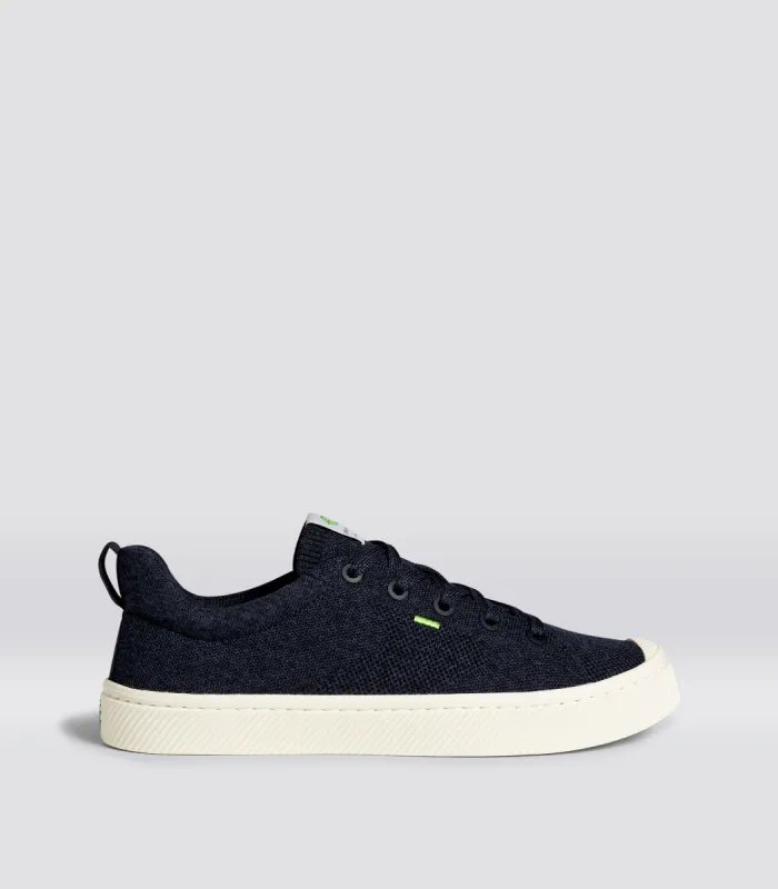 IBI Low Stone Navy Knit Sneaker Women sold by Cariuma