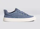 IBI Low Stone Blue Knit Sneaker Women sold by Cariuma