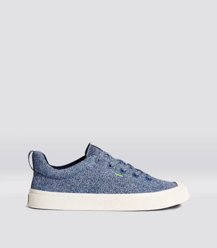 IBI Low Stone Blue Knit Sneaker Men made by Cariuma