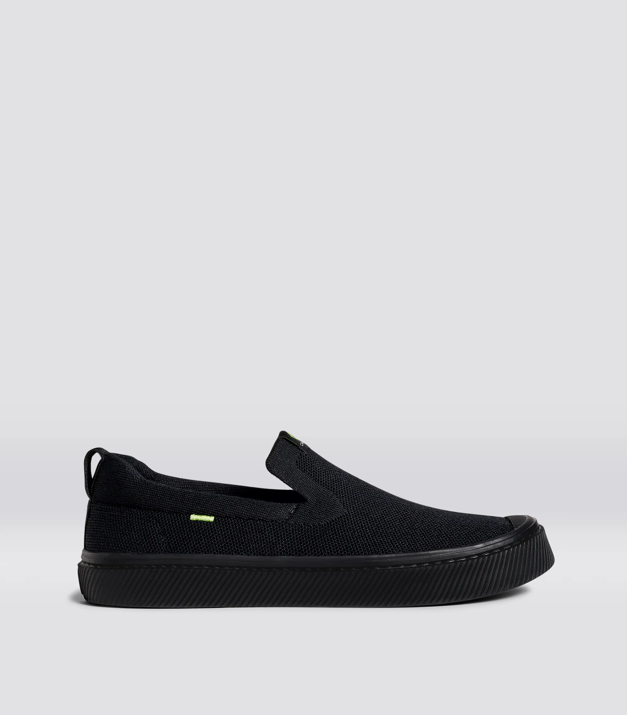 IBI SLIP-ON All Black Knit Sneaker Men sold by Cariuma