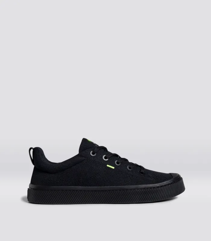 IBI Low All Black Knit Sneaker Women sold by Cariuma