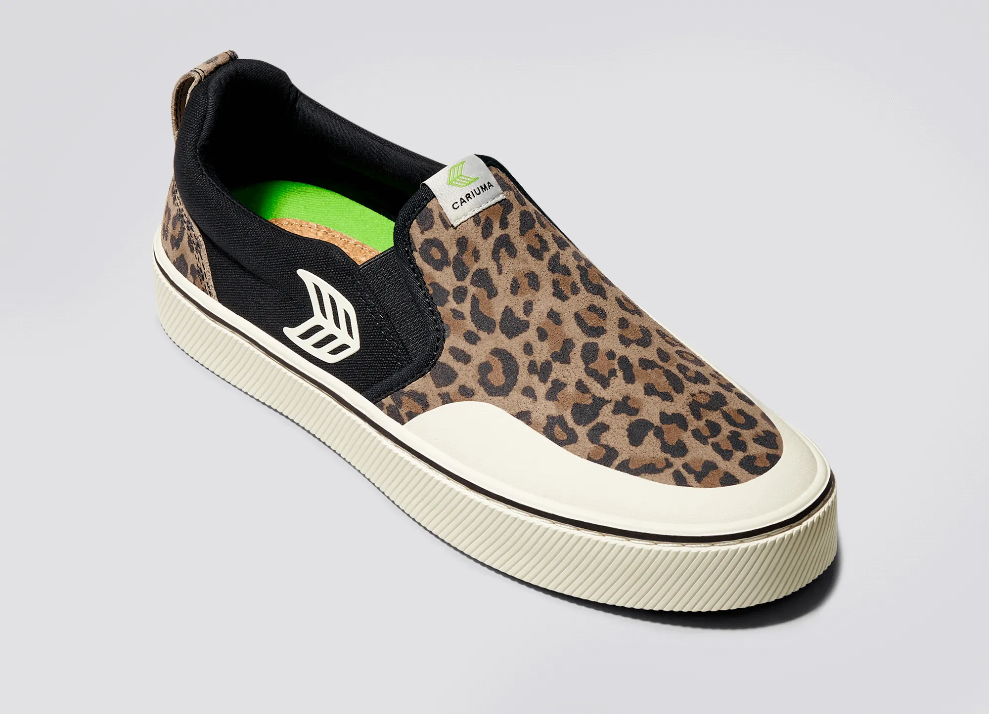 SLIP-ON PRO Leopard Print Suede Black Canvas Ivory Logo Sneaker Women sold by Cariuma product image thumbnail 4