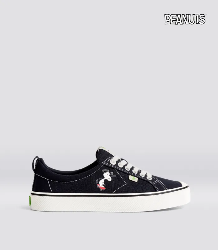 PEANUTS OCA Low Snoopy Skate Black Canvas Sneaker Women sold by Cariuma
