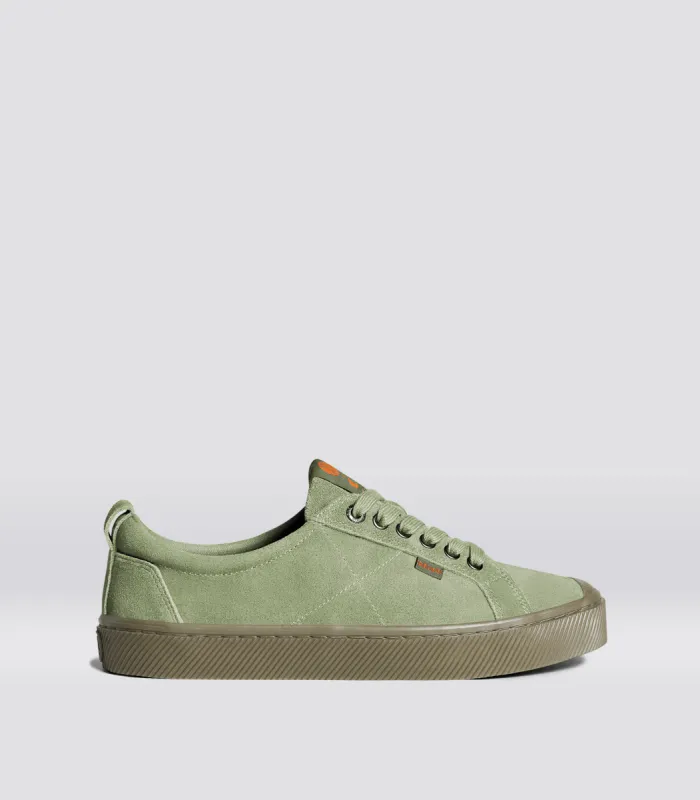 OCA Low Deus Green Suede Sneaker Women sold by Cariuma