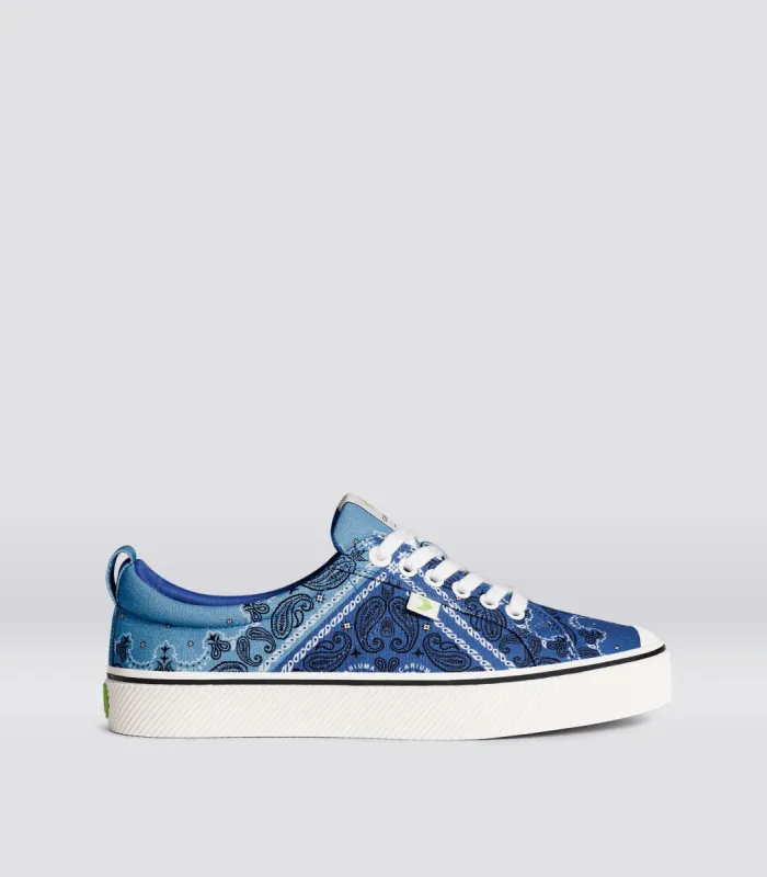 OCA Low Blue Bandana Canvas Sneaker Women sold by Cariuma