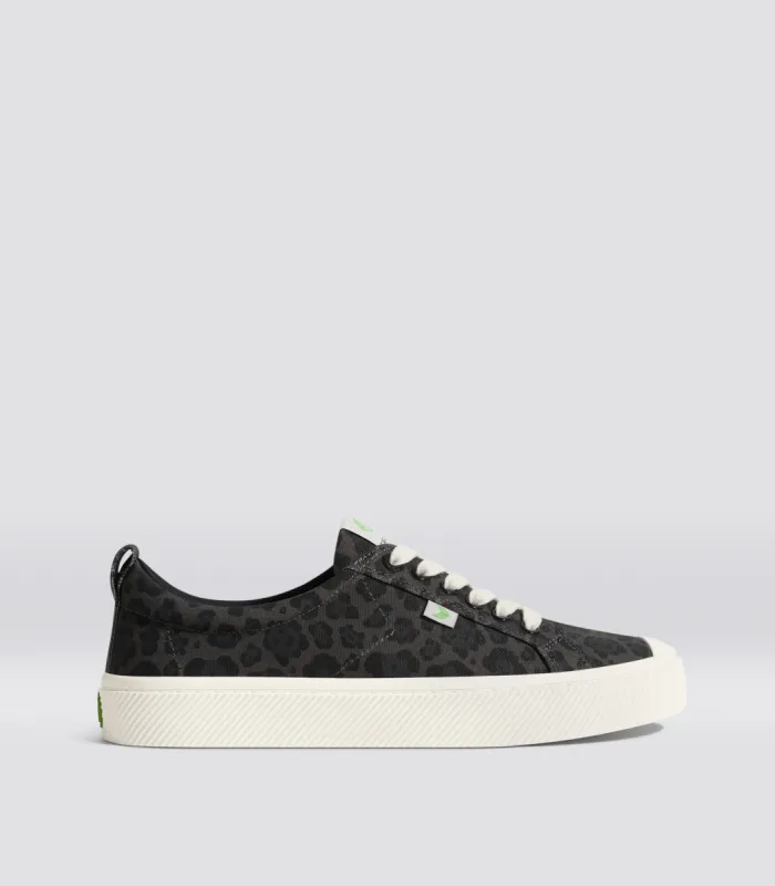 OCA Low Black Jaguar Print Canvas Sneaker Women sold by Cariuma