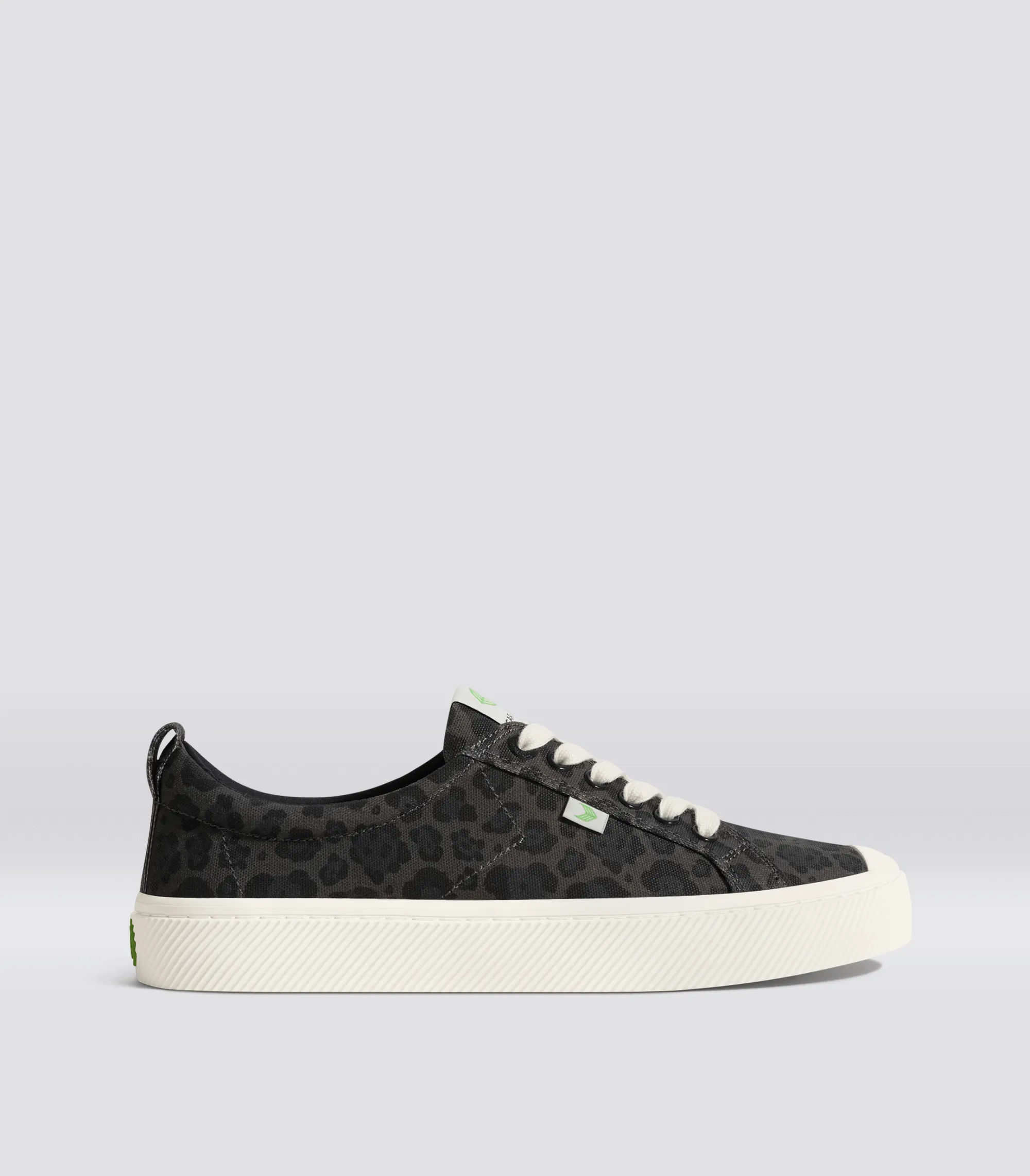 OCA Low Black Jaguar Print Canvas Sneaker Men sold by Cariuma