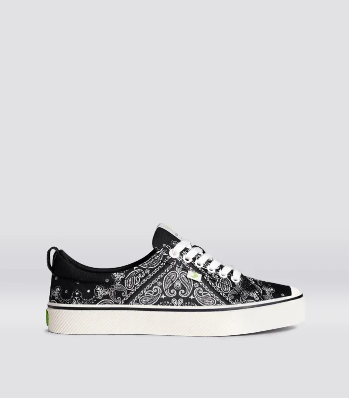 OCA Low Black Bandana Canvas Sneaker Women sold by Cariuma