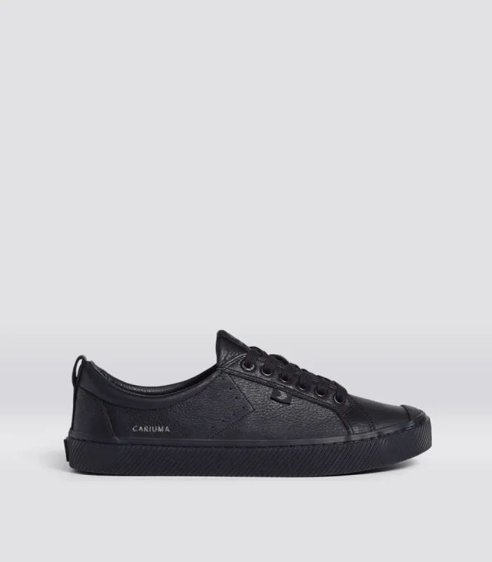 OCA Low All Black Premium Leather Sneaker Men sold by Cariuma
