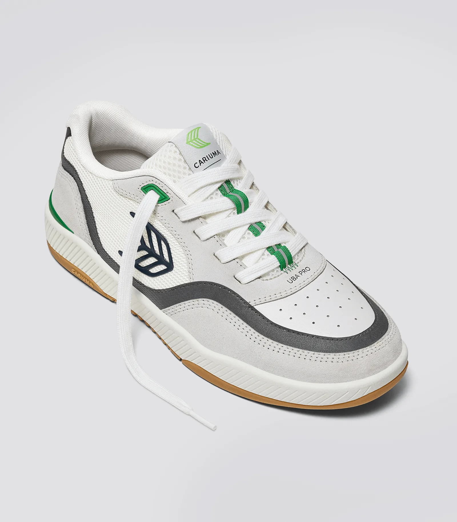 UBA PRO Smoke White Suede Off-White Mesh Black Logo Green Sneaker Women sold by Cariuma product image thumbnail 2