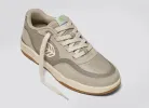 UBA PRO Plaza Taupe Suede and Mesh Almond Milk Logo Sneaker Men sold by Cariuma