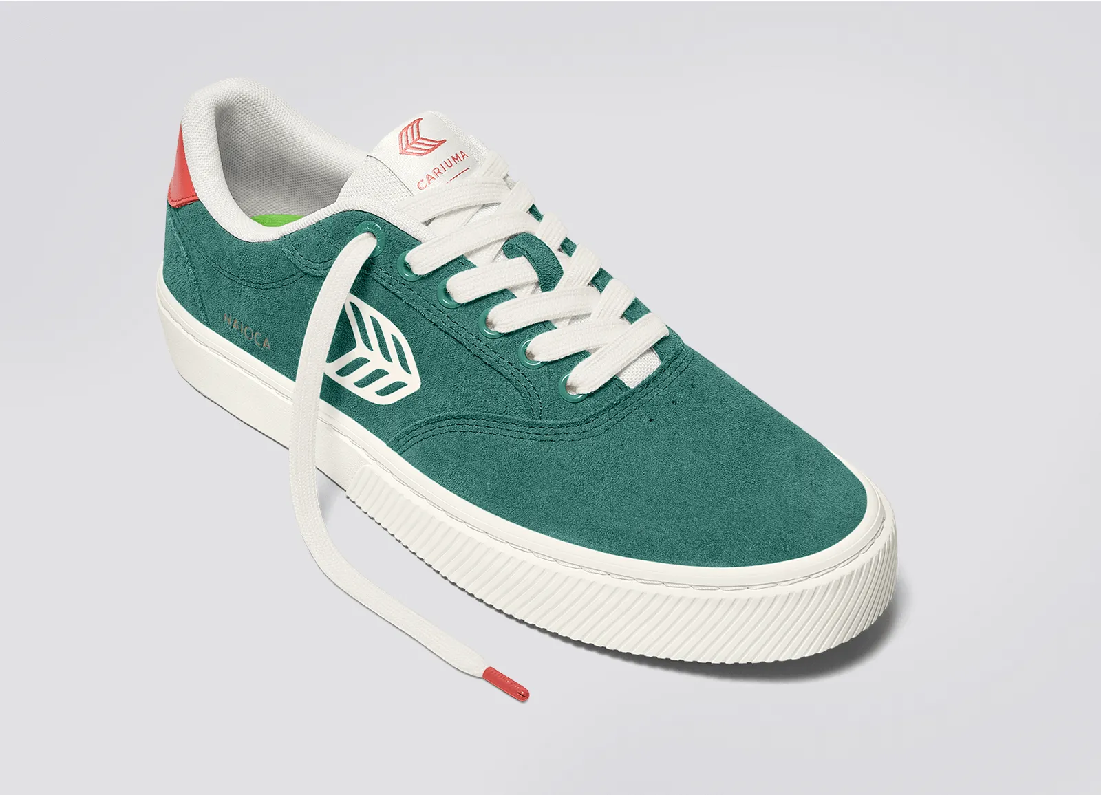 NAIOCA Teal Suede Ivory Logo Watermelon Sneaker Men sold by Cariuma product image thumbnail 4
