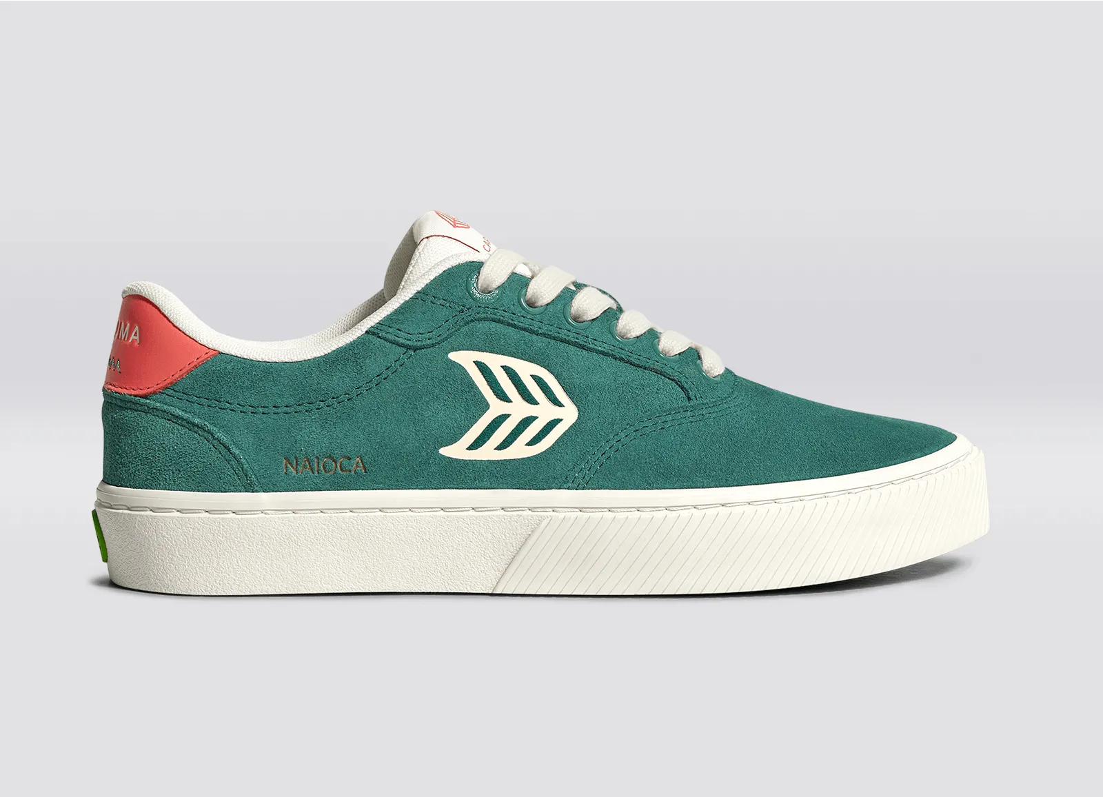 NAIOCA Teal Suede Ivory Logo Watermelon Sneaker Men sold by Cariuma product image thumbnail 3