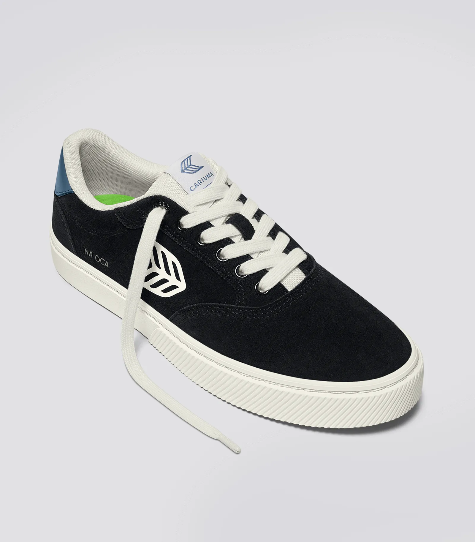 NAIOCA Black Suede Ivory Logo Washed Blue Sneaker Men sold by Cariuma product image thumbnail 2