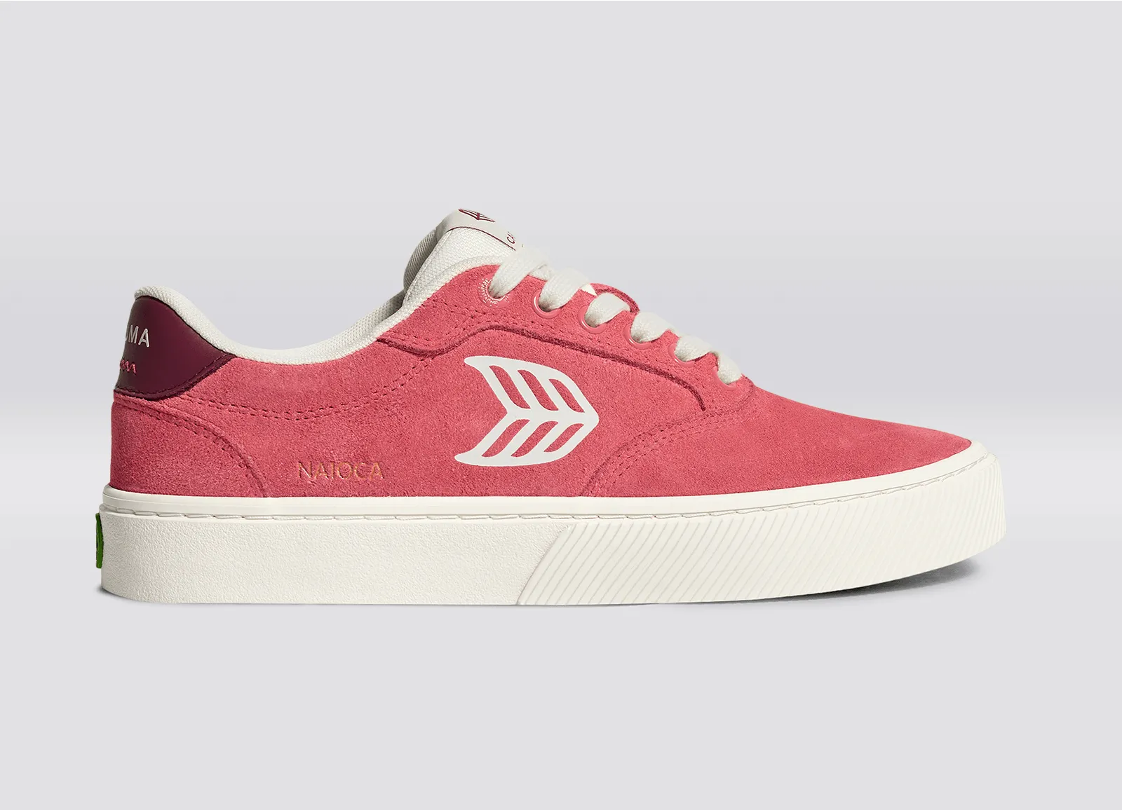 NAIOCA Watermelon Suede Ivory Logo Ruby Wine Sneaker Women sold by Cariuma product image thumbnail 3