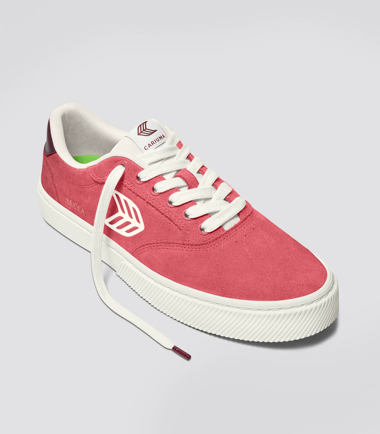 NAIOCA Watermelon Suede Ivory Logo Ruby Wine Sneaker Women sold by Cariuma product image thumbnail 2