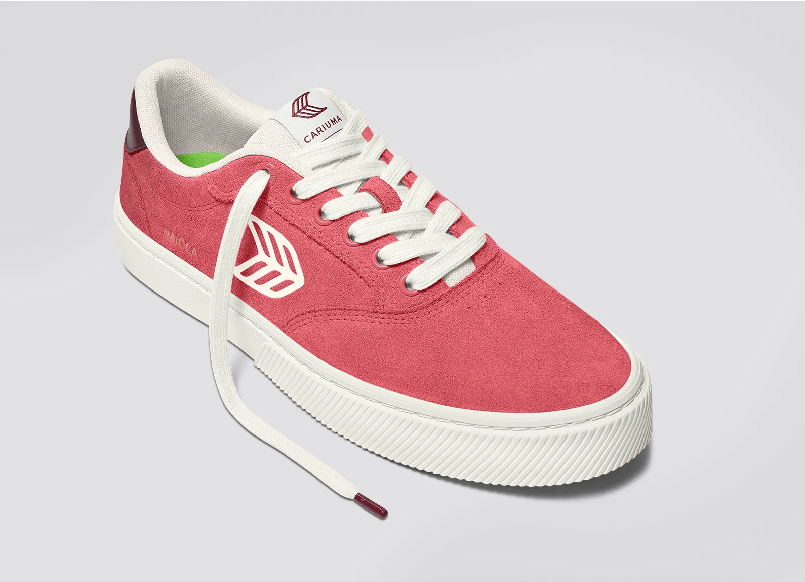 NAIOCA Watermelon Suede Ivory Logo Ruby Wine Sneaker Men sold by Cariuma product image thumbnail 4