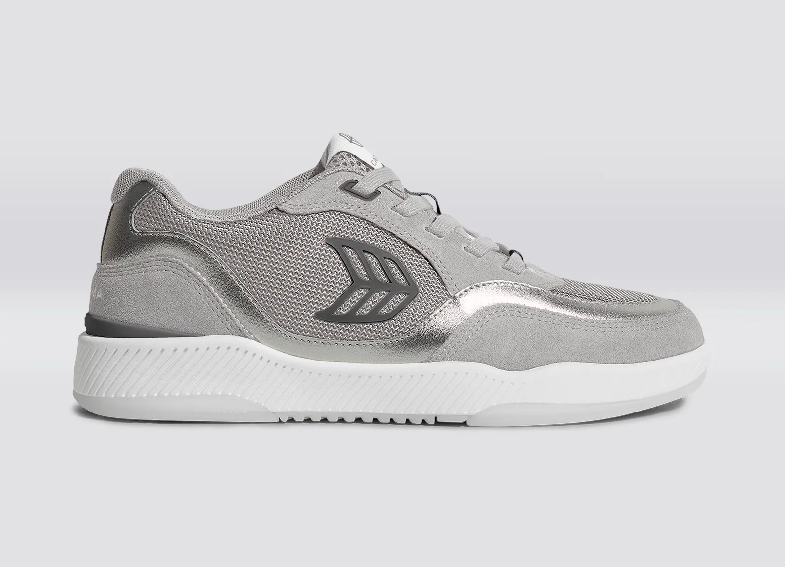 UBA Light Grey Suede and Mesh Charcoal Grey Logo Silver Accents Sneaker Women sold by Cariuma product image thumbnail 3