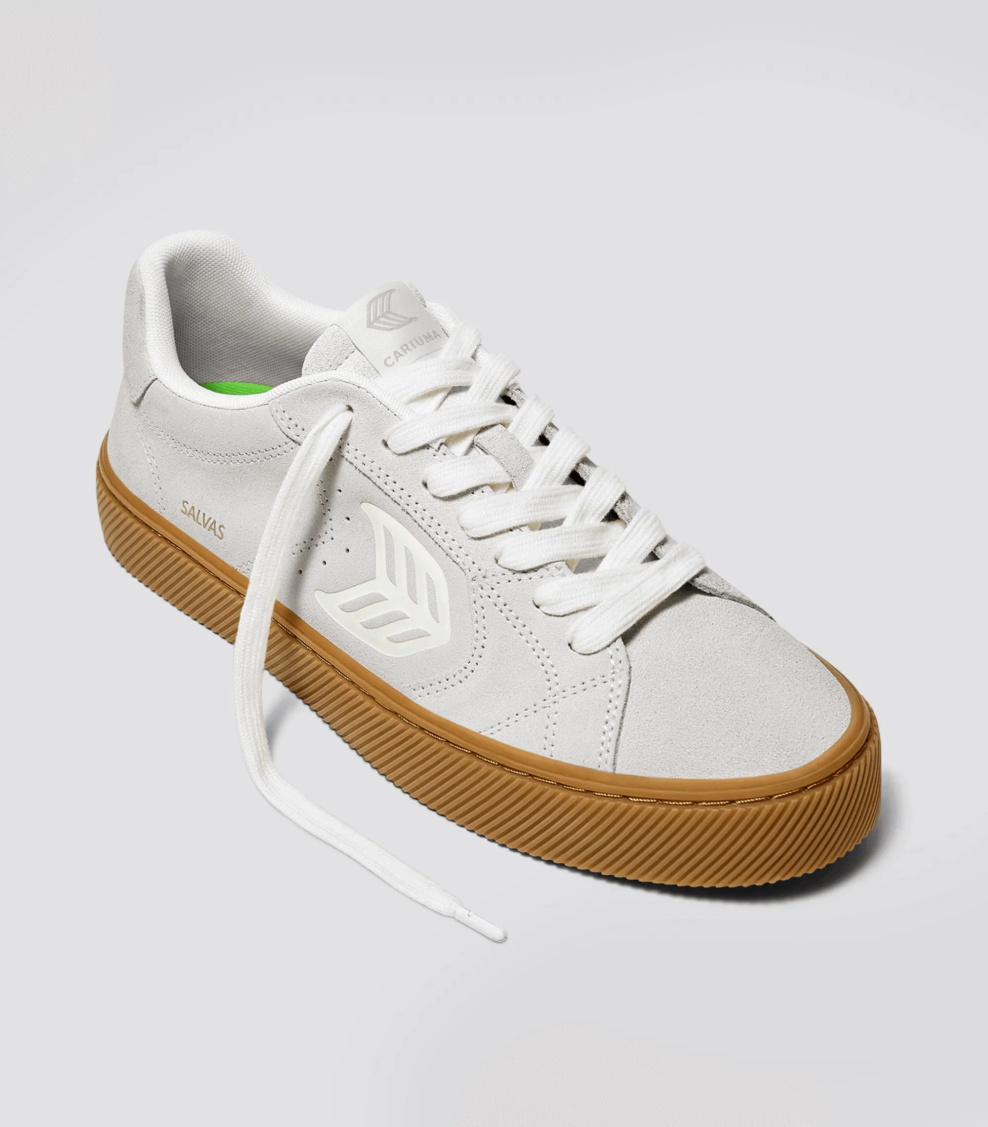 SALVAS Gum Smoke White Suede Off-White Logo Sneaker Women sold by Cariuma product image thumbnail 2