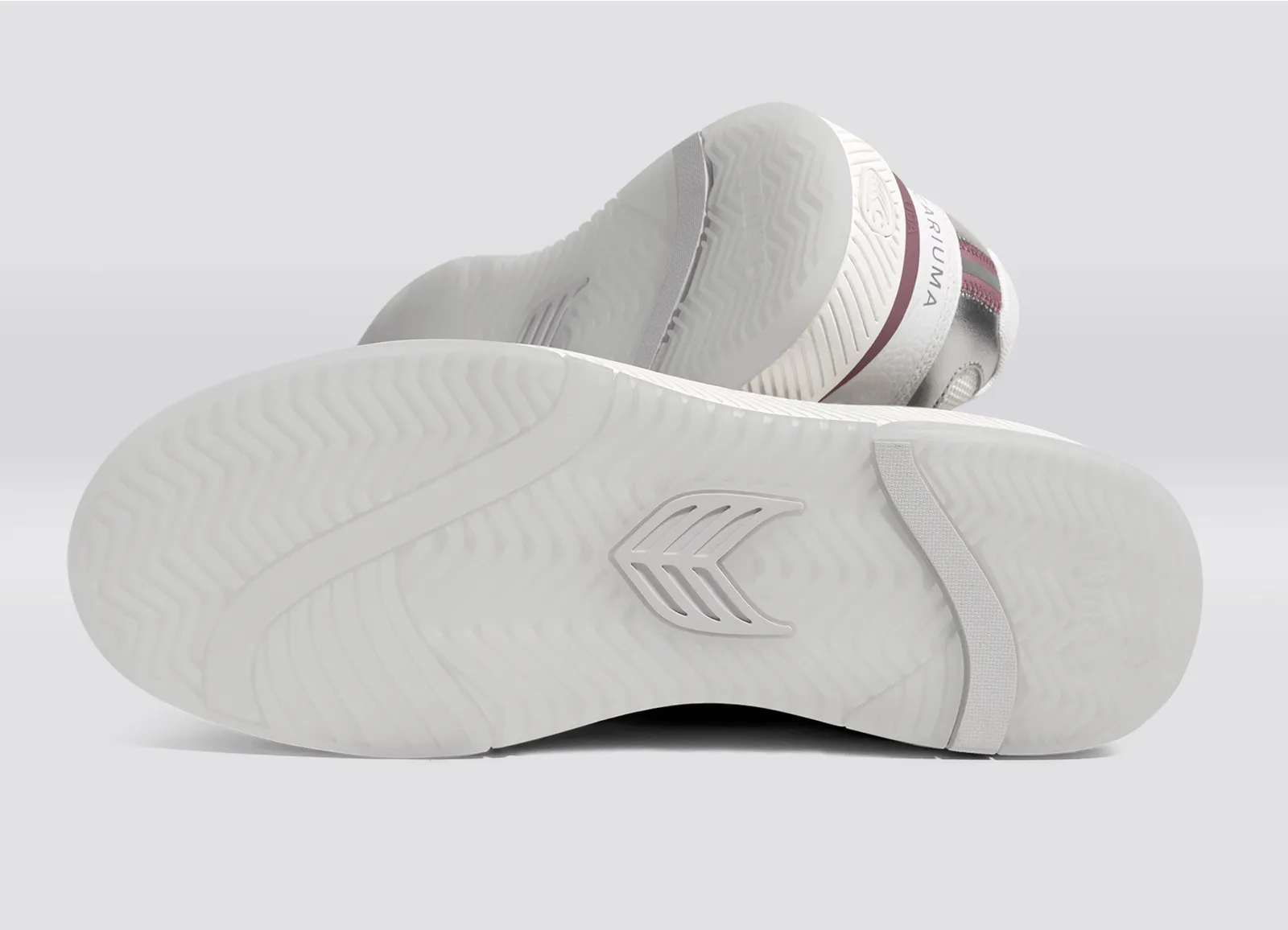 UBA White Leather Blush Pink Logo Silver Accents Sneaker Women sold by Cariuma product image thumbnail 5