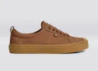 OCA Low Gum Sienna Brown Premium Leather Sneaker Women sold by Cariuma