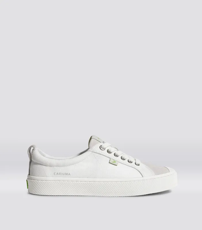 OCA Low Off-White Canvas Vintage White Suede Sneaker Women sold by Cariuma