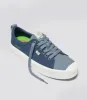 OCA Low Shadow Blue Canvas Mirage Blue Suede Sneaker Men sold by Cariuma