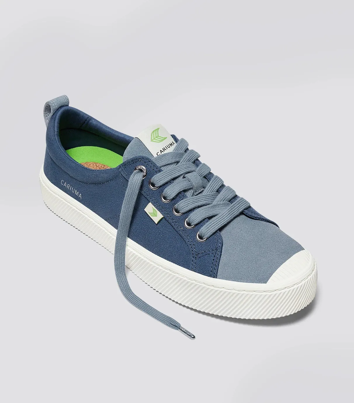 OCA Low Shadow Blue Canvas Mirage Blue Suede Sneaker Men sold by Cariuma product image thumbnail 2